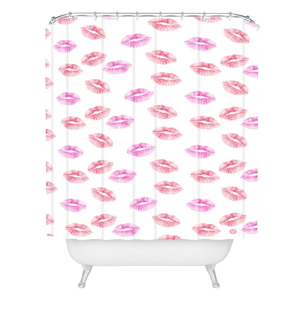 Kiss Kiss Lips Woven Shower Curtain – Wonder Forest Store