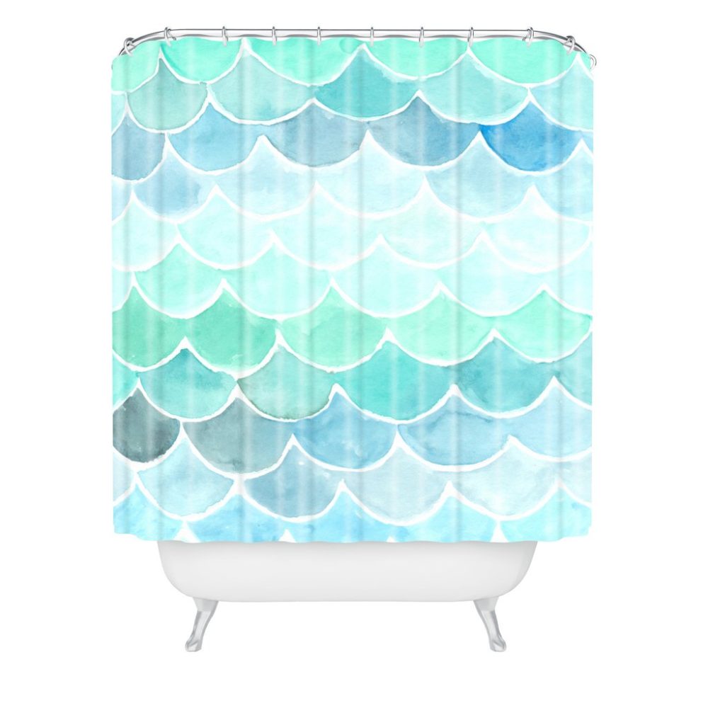 Mermaid Scales Woven Shower Curtain