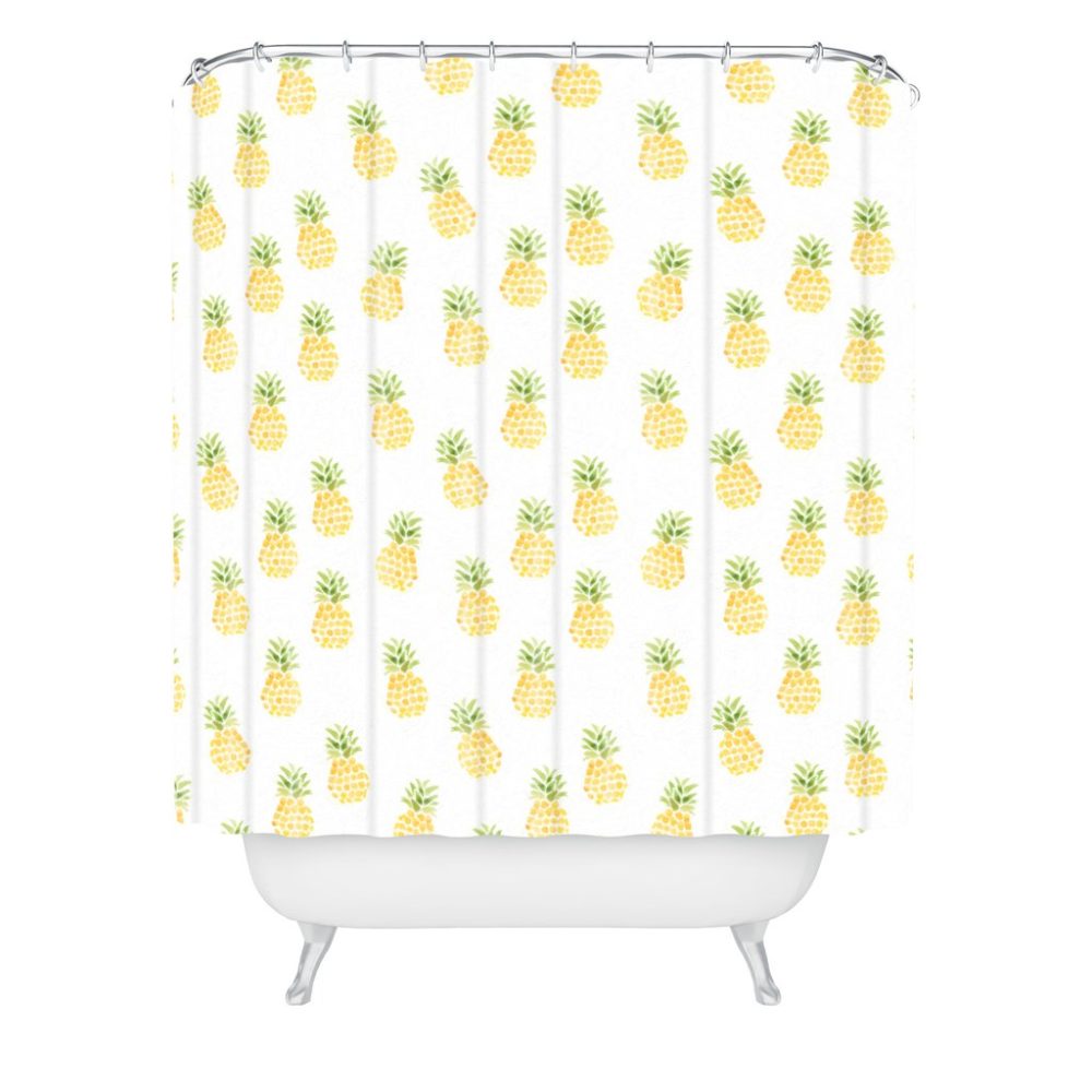 Pineapple Express Woven Shower Curtain