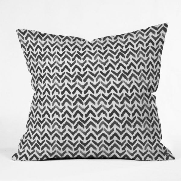 Sketchy Chevron Throw Pillow Wonder Forest Store