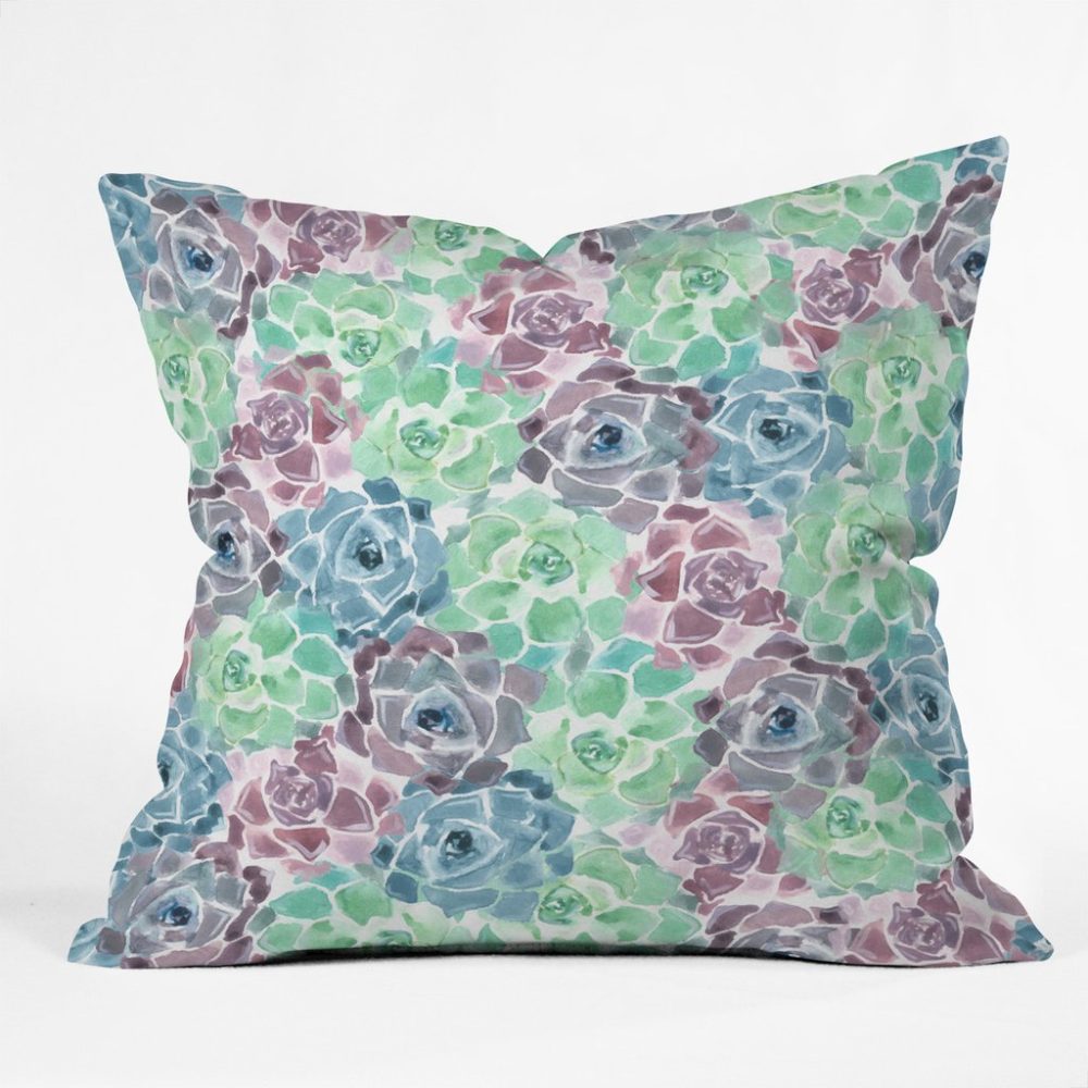 Sweet Succulents Throw Pillow