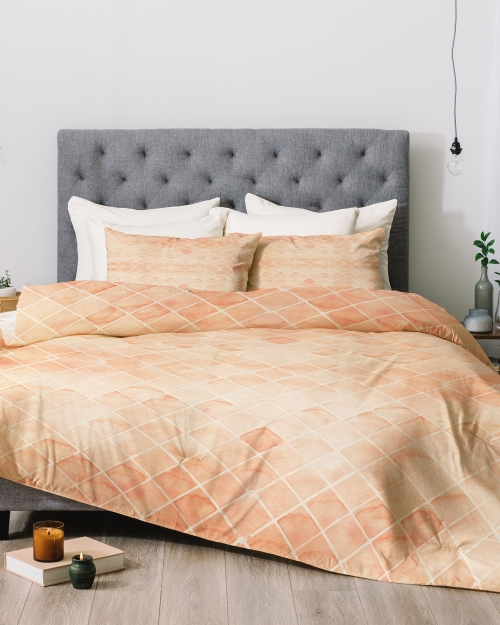 Diamond Watercolor Grid Comforter by Wonder Forest