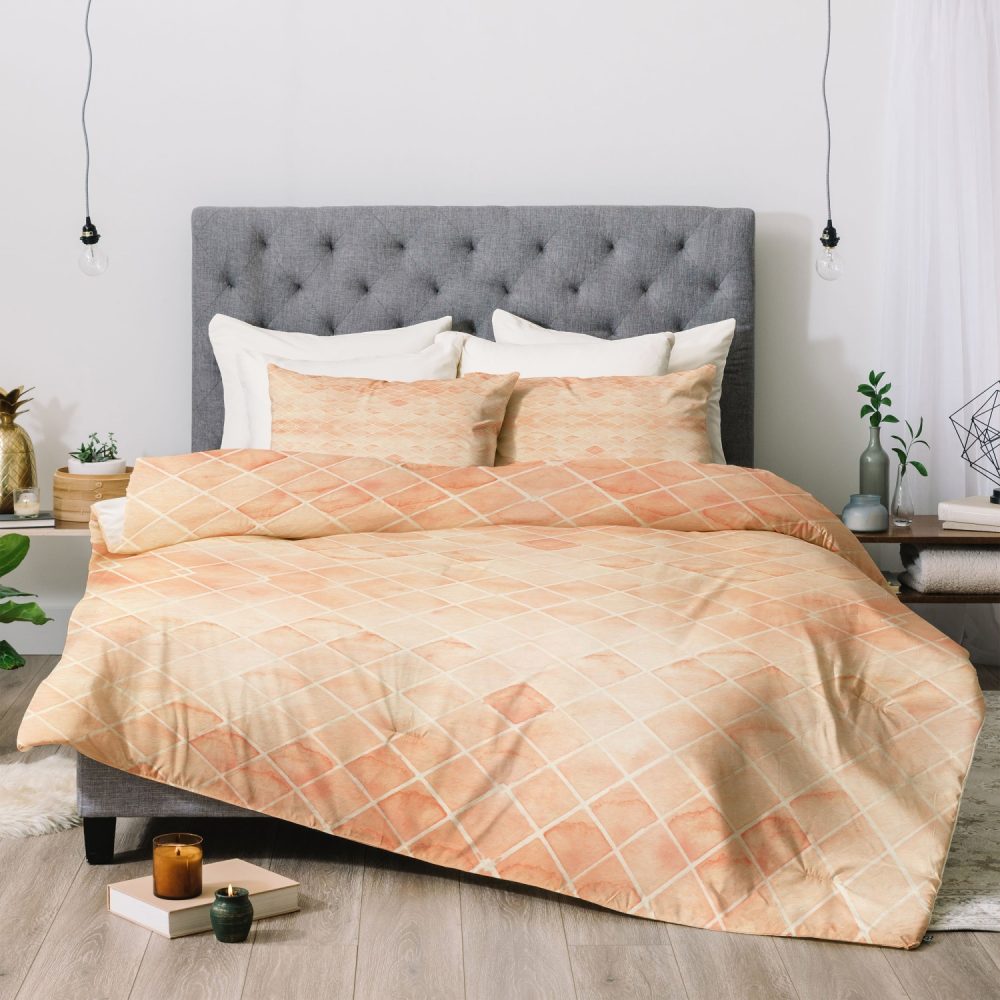 Diamond Watercolor Grid Comforter by Wonder Forest