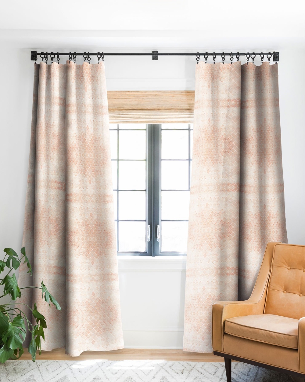 Diamond Watercolor Grid Blackout Curtains by Wonder Forest