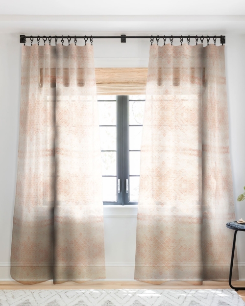 Diamond Watercolor Grid Sheer Curtains by Wonder Forest