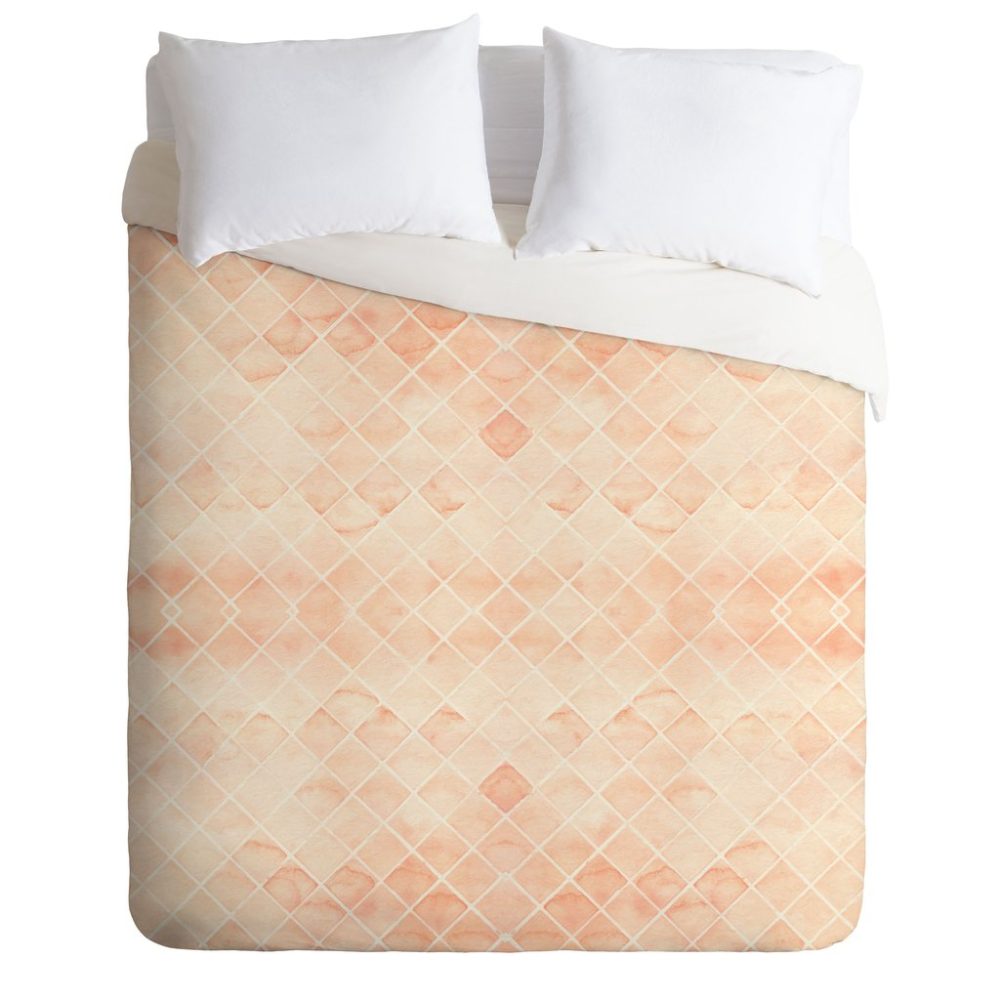 Diamond Watercolor Grid Duvet Cover by Wonder Forest