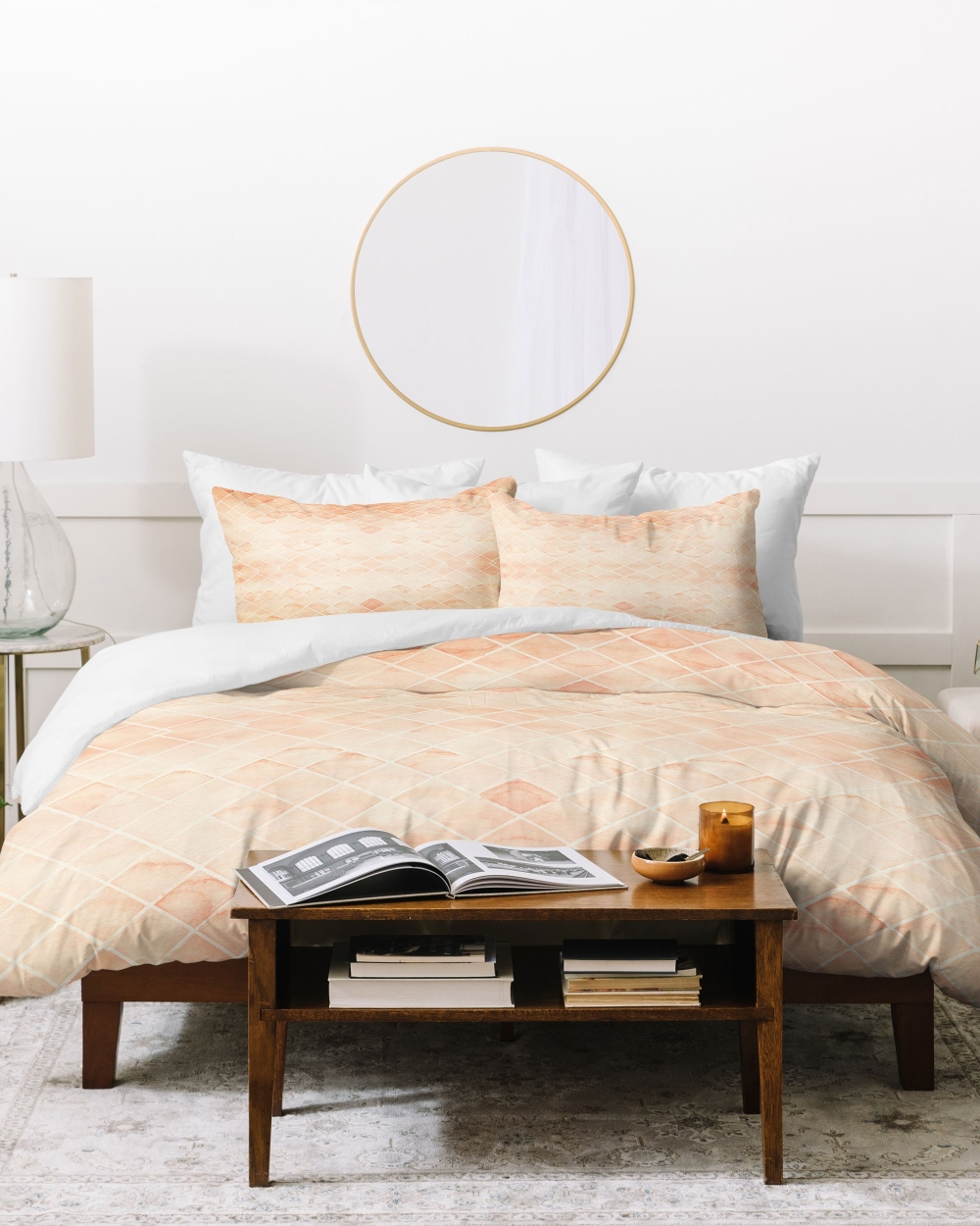 Diamond Watercolor Grid Duvet Cover by Wonder Forest