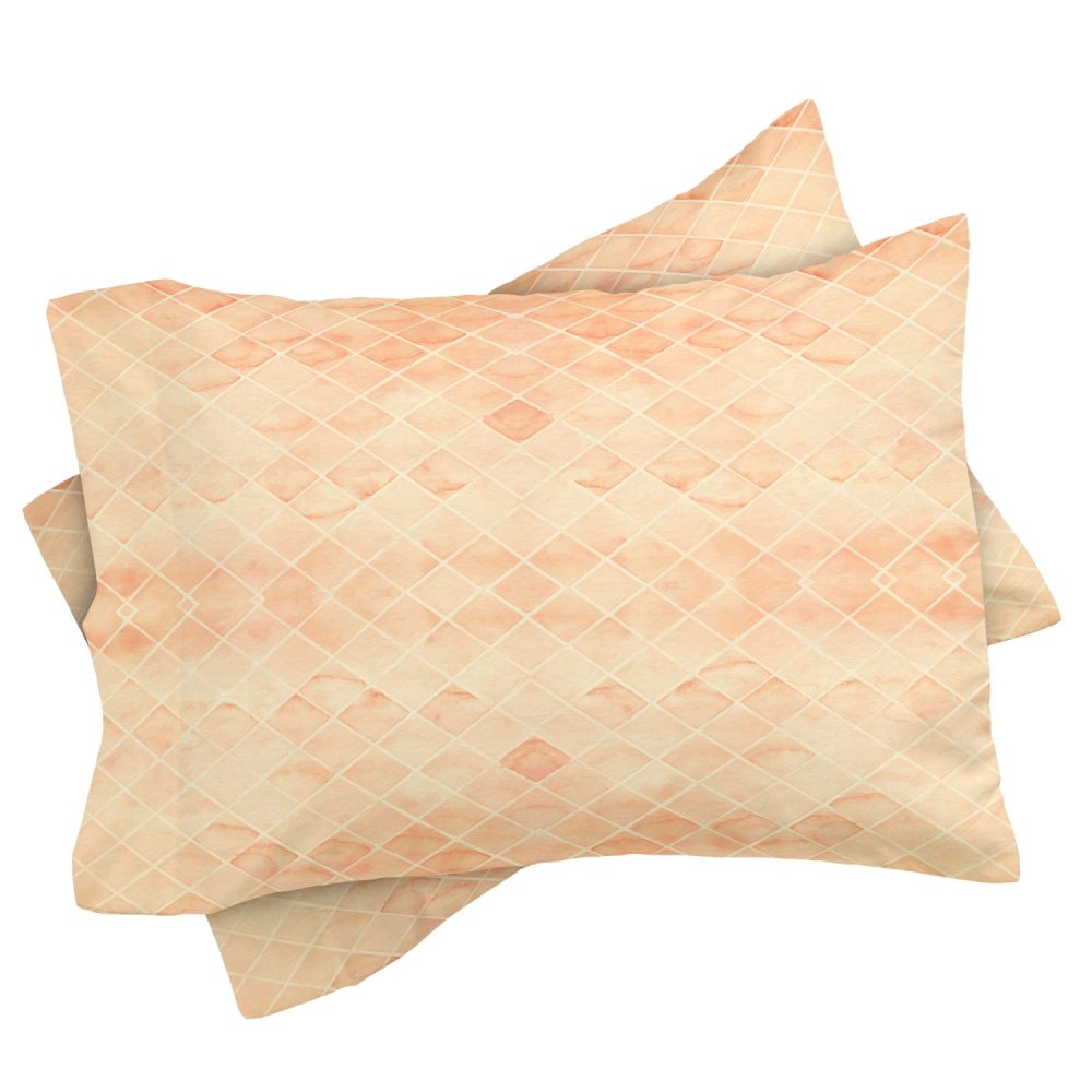 Diamond Watercolor Grid Pillow Sham by Wonder Forest