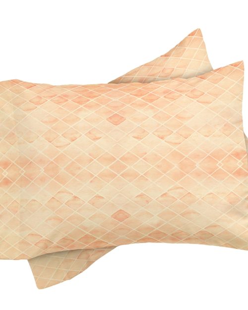 Diamond Watercolor Grid Pillow Sham by Wonder Forest