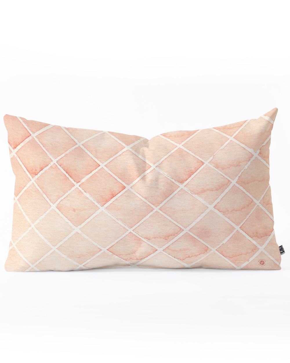 Diamond Watercolor Grid Throw Pillow by Wonder Forest