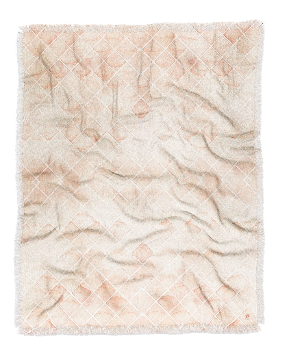 Diamond Watercolor Grid Woven Throw Blanket by Wonder Forest