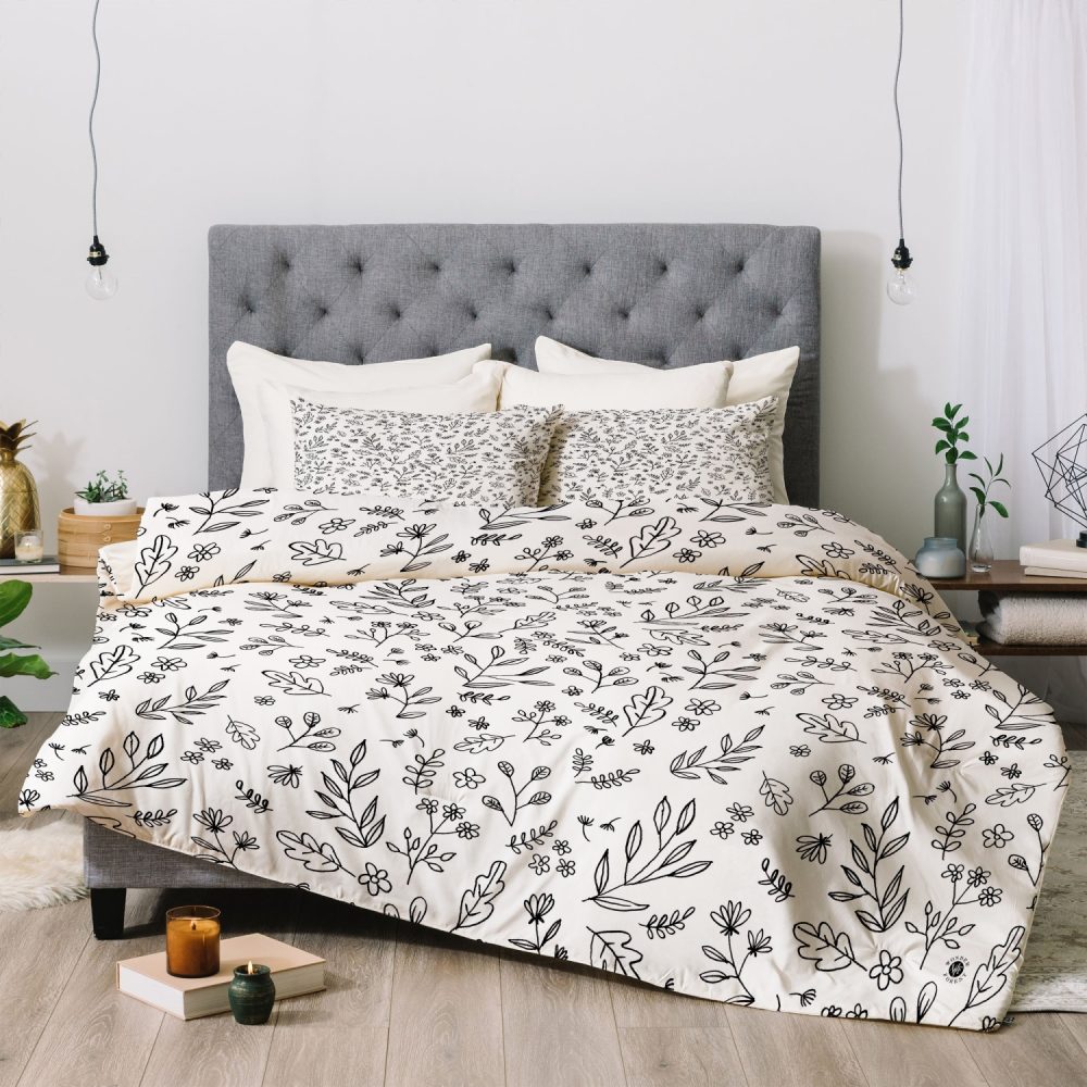 Floral Sketches Comforter by Wonder Forest