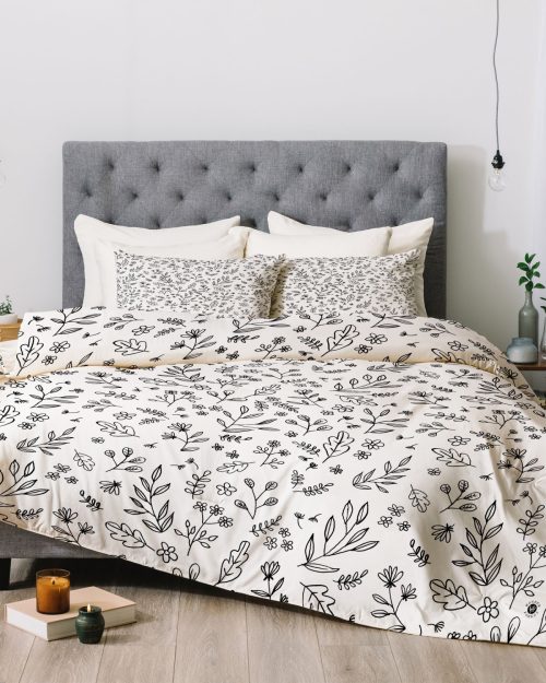 Floral Sketches Comforter by Wonder Forest