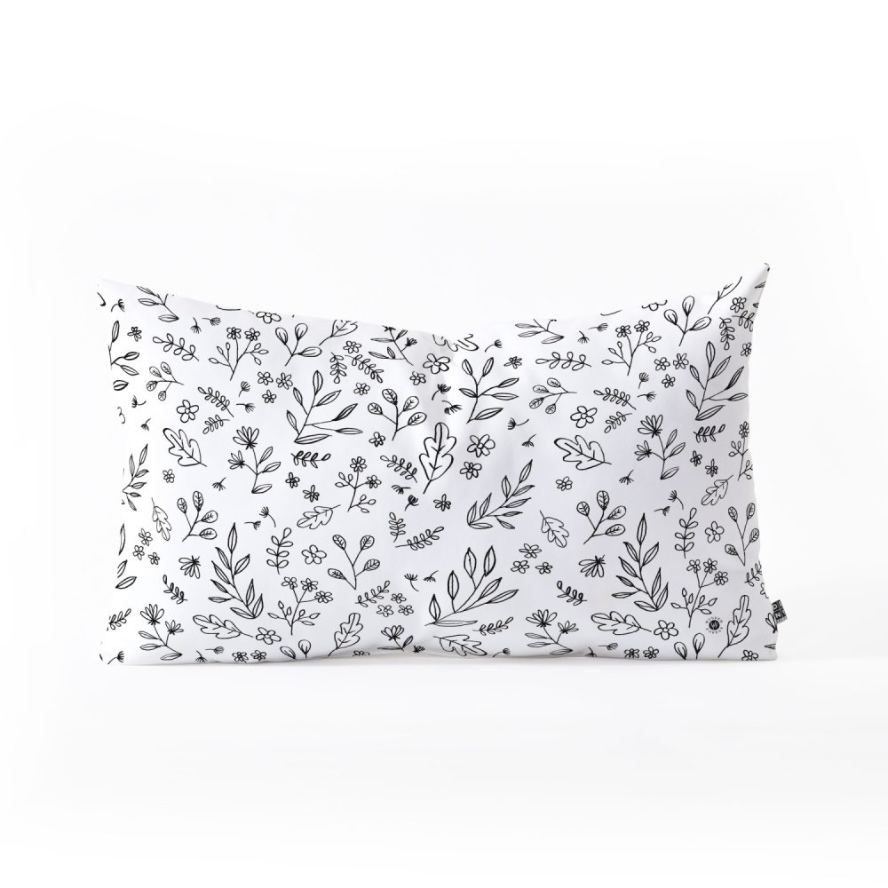 Floral Sketches Throw Pillow by Wonder Forest