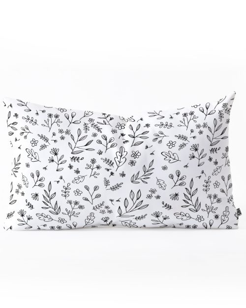 Floral Sketches Throw Pillow by Wonder Forest