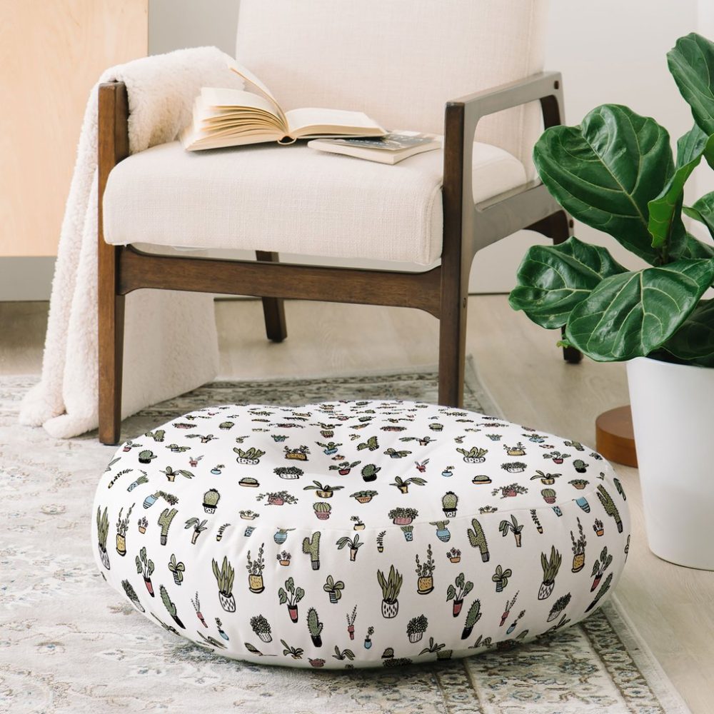 Plant Lady Floor Pillow by Wonder Forest