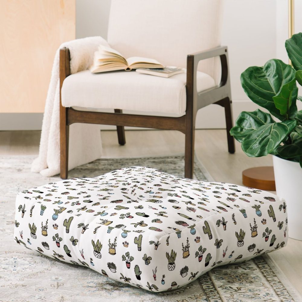 Plant Lady Floor Pillow by Wonder Forest