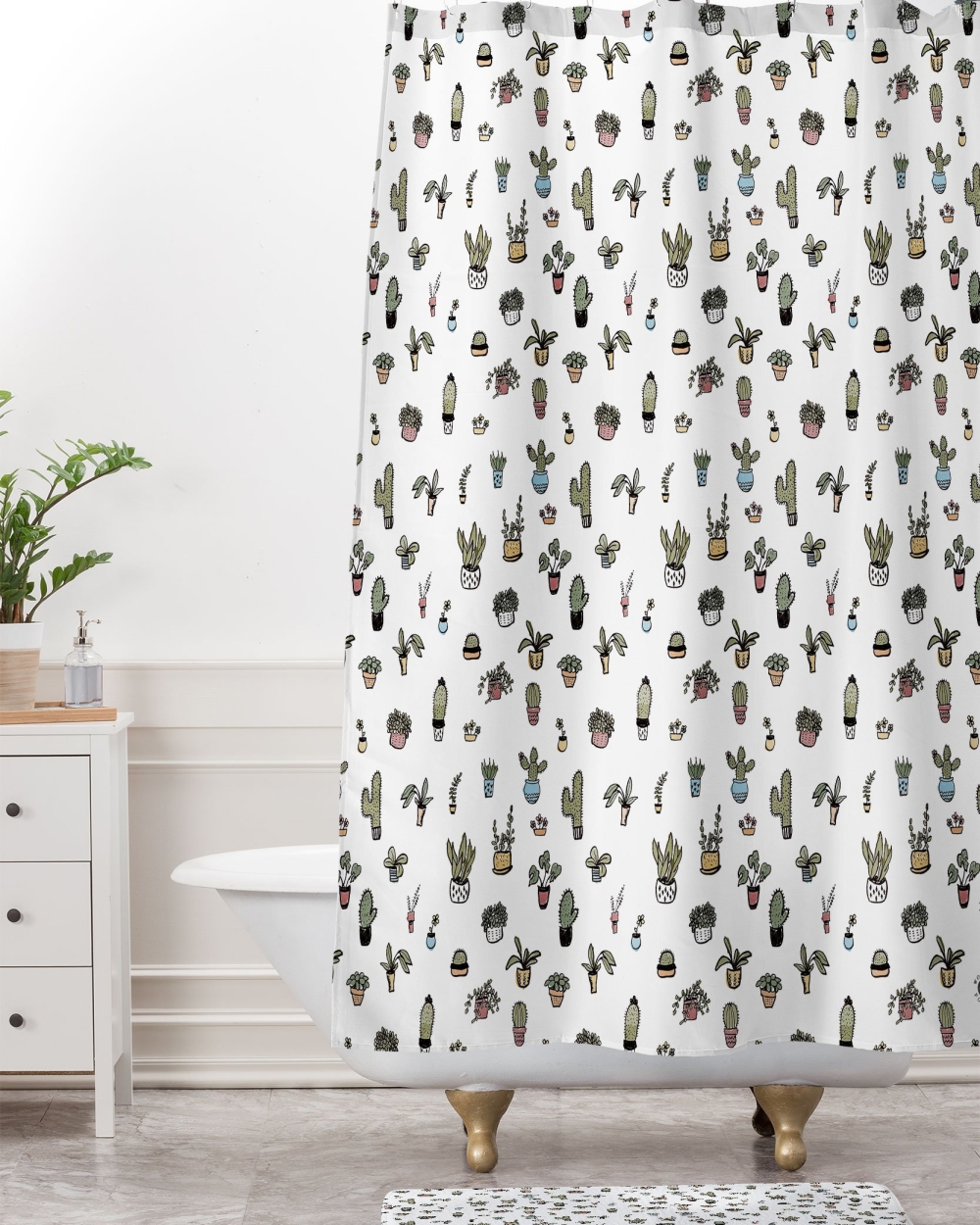 Plant Lady Shower Curtain by Wonder Forest