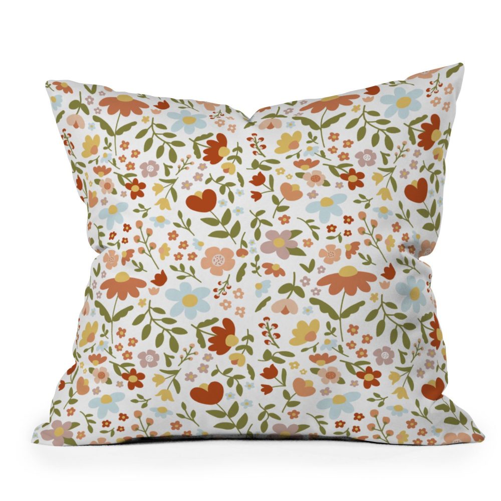 Cottagecore Florals Throw Pillow