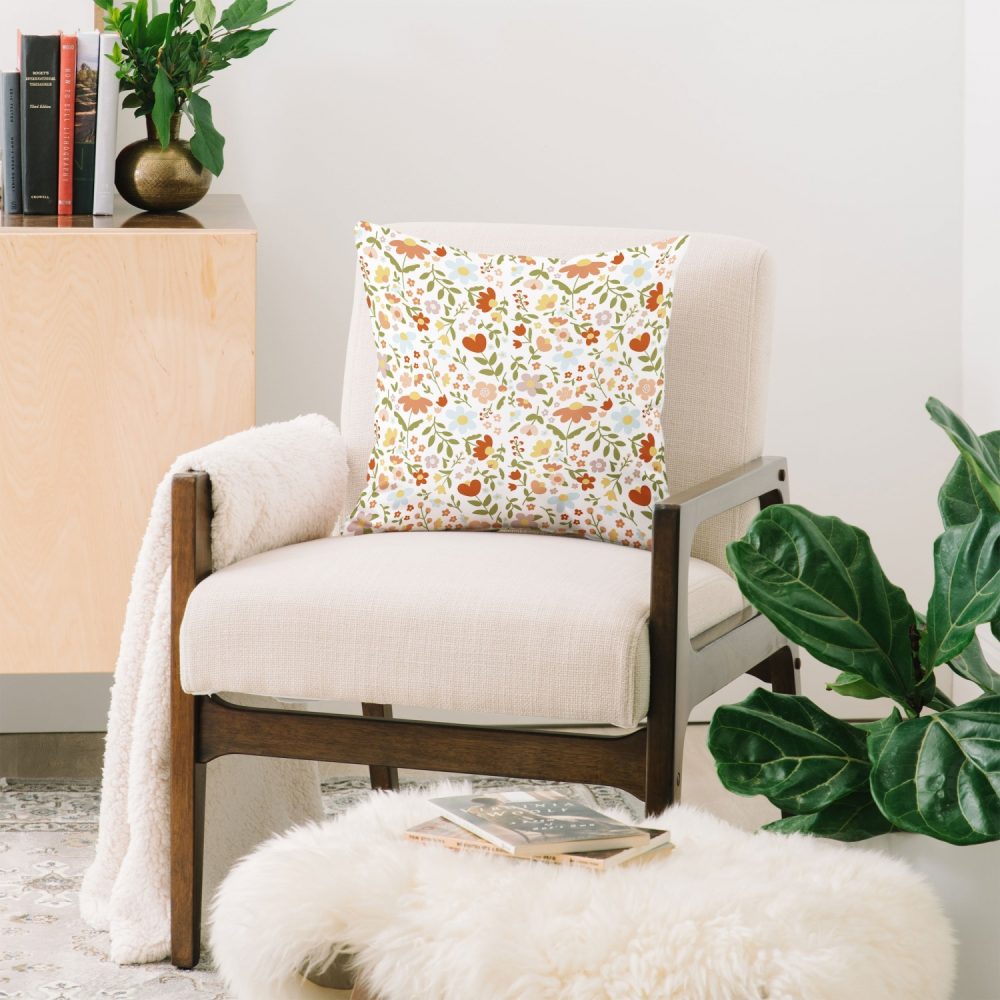 Cottagecore Florals Throw Pillow - Image 3
